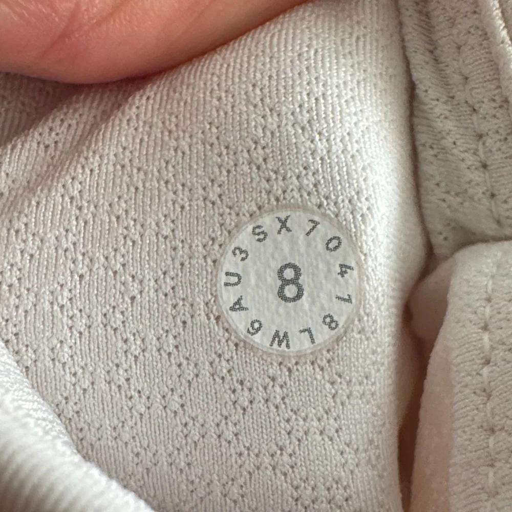 lululemon athletica Girls' Cream Athletic Leggings with Mesh Panels